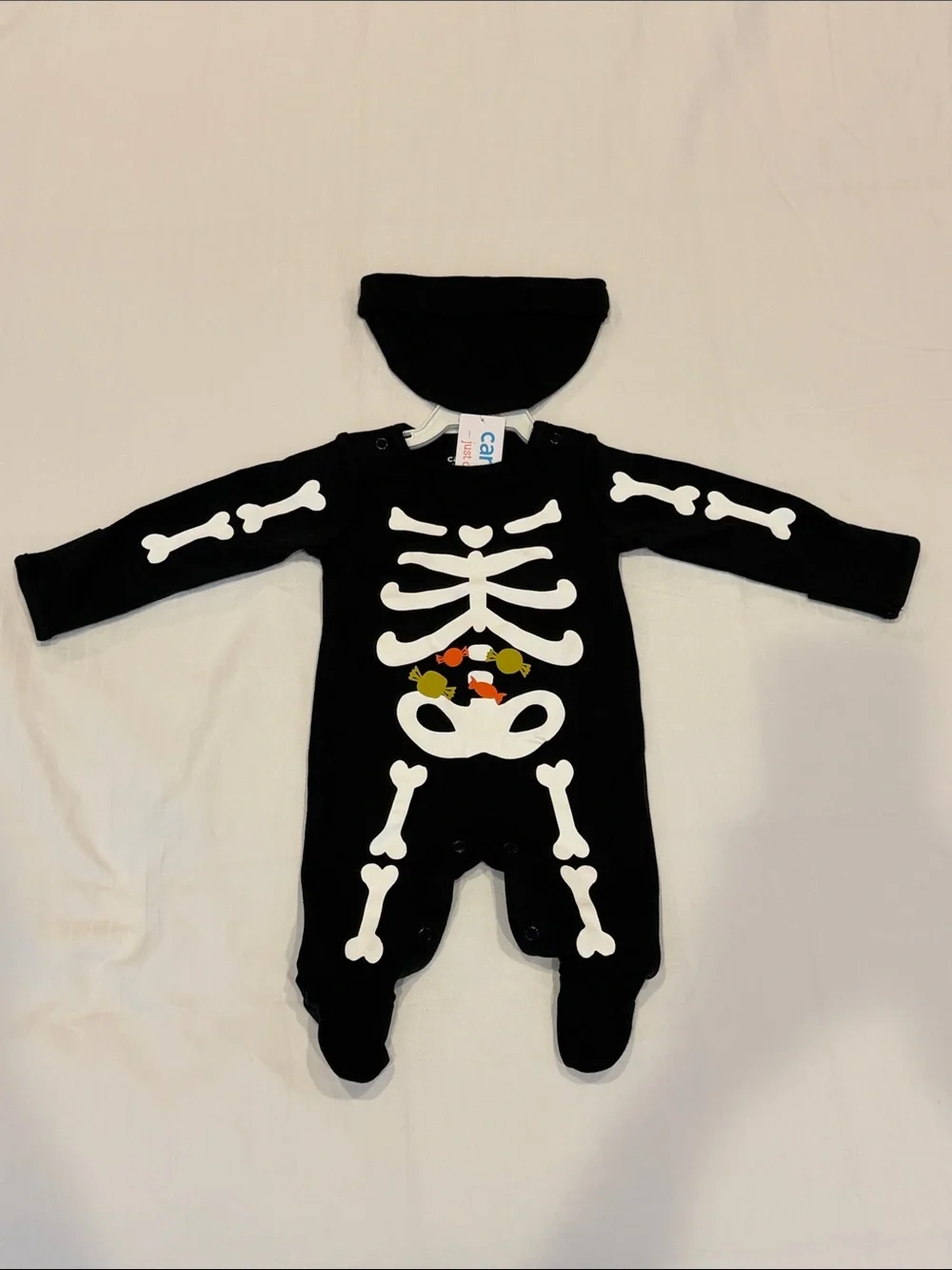 🖤🧡 NWT Carter’s Baby Skeleton Sleeper w/ Hat - Halloween 🧡🖤